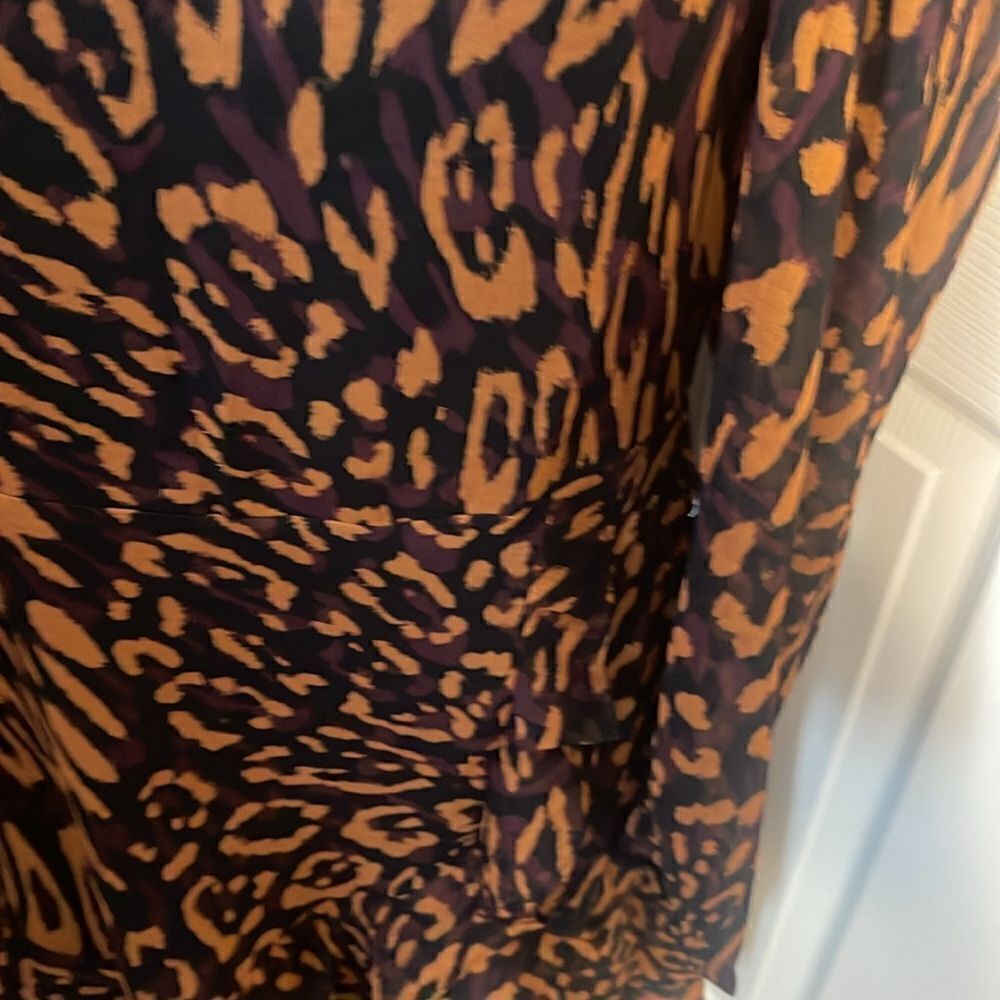 DKNY Leopard Print Mini Dress In Roasted Pecan Medium NWT - Picture 7 of 13